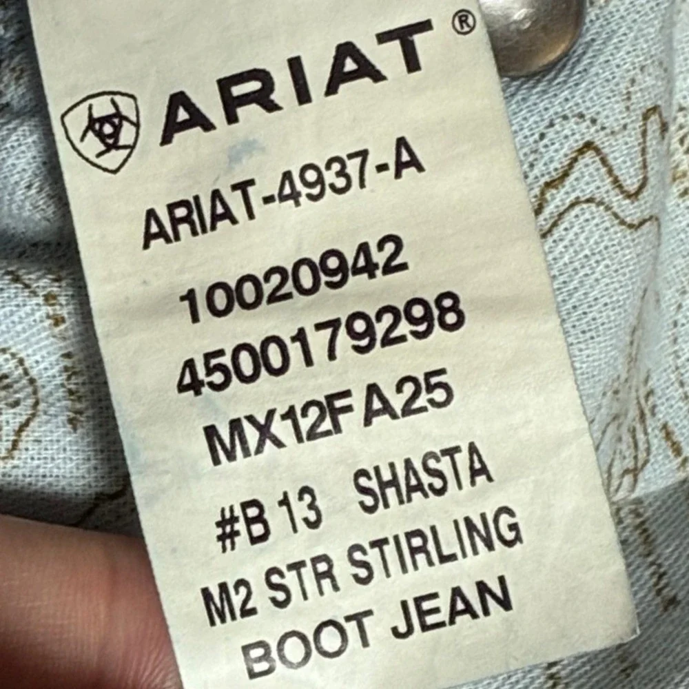 Ariat M2 Relaxed Bootcut Jeans Mens 36x30 Blue Shasta Stirling Straight Leg - Picture 5 of 8